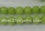 CCN2273 15.5 inches 10mm faceted round candy jade beads wholesale