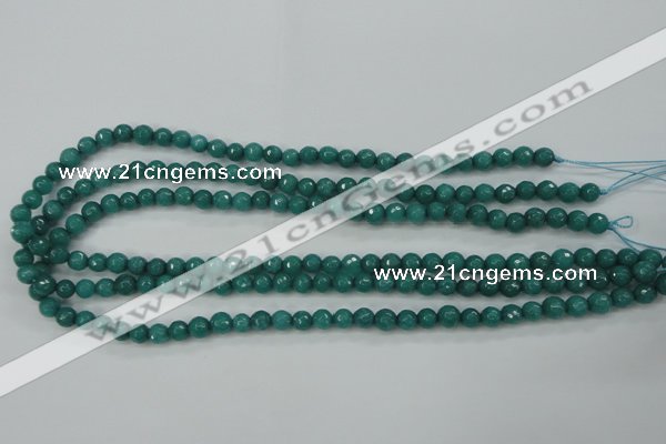 CCN2279 15.5 inches 6mm faceted round candy jade beads wholesale