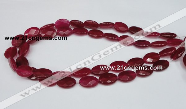 CCN228 15.5 inches 12*18mm faceted oval candy jade beads