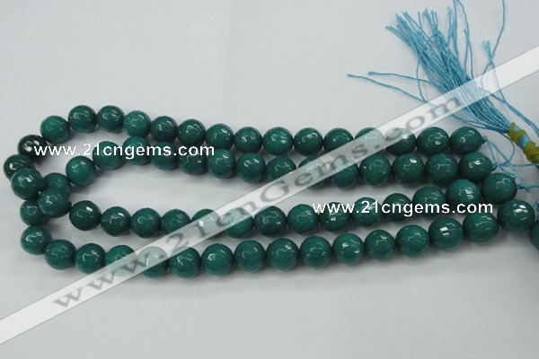 CCN2282 15.5 inches 12mm faceted round candy jade beads wholesale