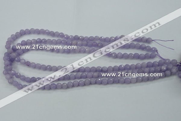 CCN2287 15.5 inches 6mm faceted round candy jade beads wholesale