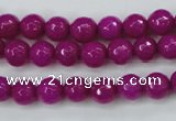 CCN2295 15.5 inches 8mm faceted round candy jade beads wholesale