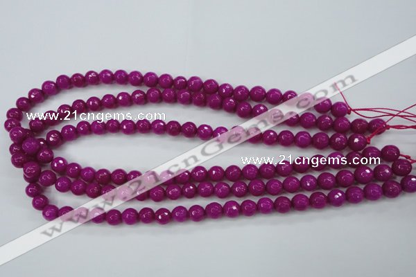 CCN2295 15.5 inches 8mm faceted round candy jade beads wholesale