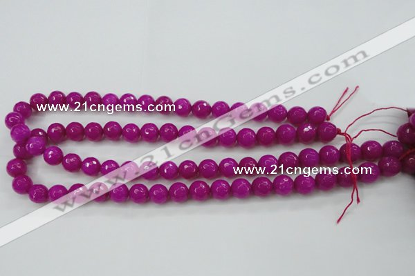 CCN2296 15.5 inches 10mm faceted round candy jade beads wholesale