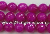 CCN2297 15.5 inches 12mm faceted round candy jade beads wholesale