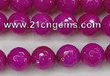 CCN2298 15.5 inches 14mm faceted round candy jade beads wholesale