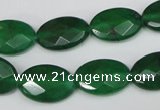 CCN230 15.5 inches 12*18mm faceted oval candy jade beads