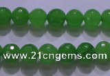 CCN2301 15.5 inches 10mm faceted round candy jade beads wholesale