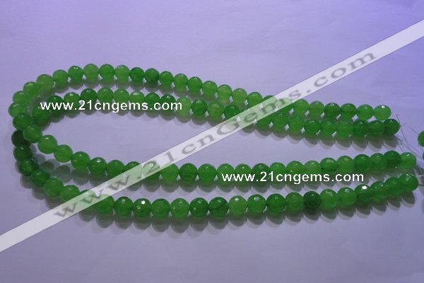 CCN2301 15.5 inches 10mm faceted round candy jade beads wholesale