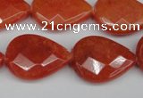 CCN2328 15.5 inches 18*25mm faceted flat teardrop candy jade beads