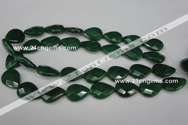 CCN2332 15.5 inches 18*25mm faceted flat teardrop candy jade beads