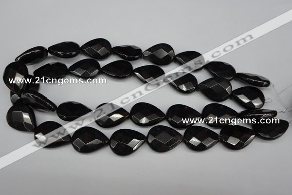 CCN2336 15.5 inches 18*25mm faceted flat teardrop candy jade beads