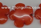 CCN2353 15.5 inches 30mm carved flower candy jade beads wholesale