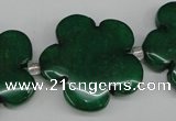 CCN2357 15.5 inches 30mm carved flower candy jade beads wholesale