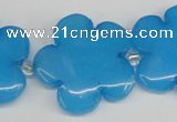 CCN2358 15.5 inches 30mm carved flower candy jade beads wholesale