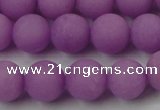 CCN2402 15.5 inches 4mm round matte candy jade beads wholesale