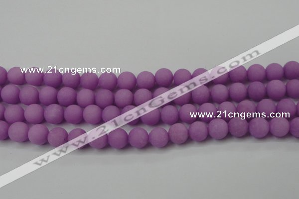 CCN2402 15.5 inches 4mm round matte candy jade beads wholesale