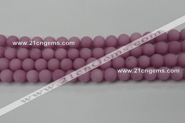 CCN2403 15.5 inches 4mm round matte candy jade beads wholesale