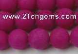 CCN2404 15.5 inches 4mm round matte candy jade beads wholesale