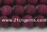 CCN2405 15.5 inches 4mm round matte candy jade beads wholesale