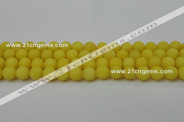 CCN2408 15.5 inches 4mm round matte candy jade beads wholesale