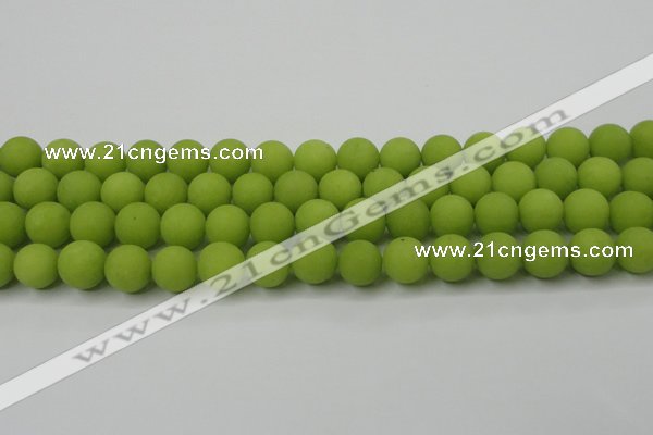 CCN2409 15.5 inches 4mm round matte candy jade beads wholesale