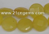 CCN241 15.5 inches 15mm faceted coin candy jade beads wholesale