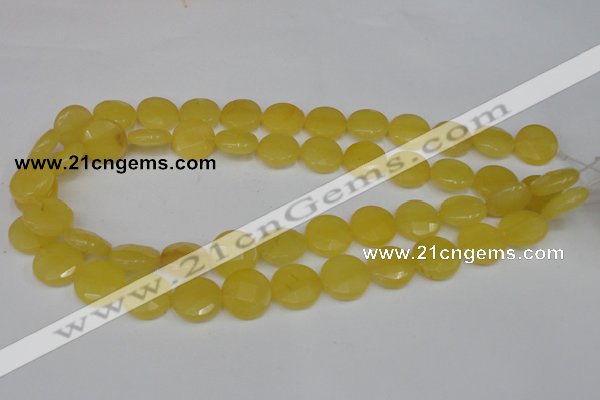 CCN241 15.5 inches 15mm faceted coin candy jade beads wholesale