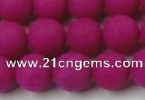 CCN2424 15.5 inches 6mm round matte candy jade beads wholesale