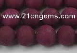 CCN2425 15.5 inches 6mm round matte candy jade beads wholesale