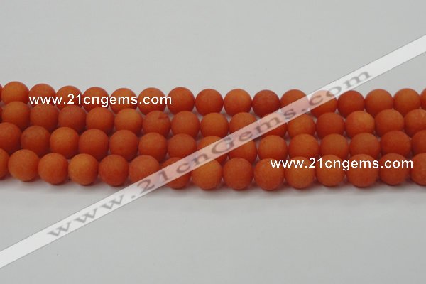 CCN2427 15.5 inches 6mm round matte candy jade beads wholesale