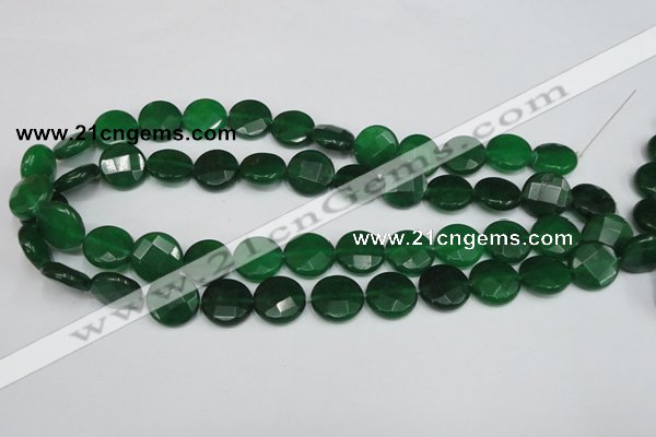 CCN243 15.5 inches 15mm faceted coin candy jade beads wholesale