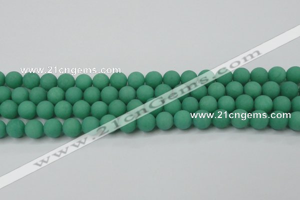 CCN2430 15.5 inches 6mm round matte candy jade beads wholesale