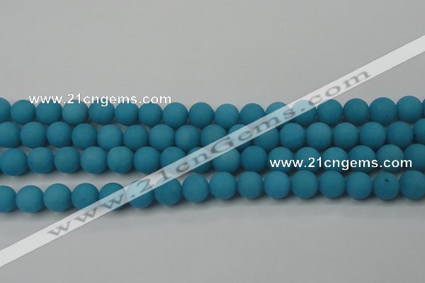 CCN2431 15.5 inches 6mm round matte candy jade beads wholesale