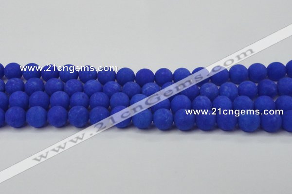CCN2433 15.5 inches 6mm round matte candy jade beads wholesale