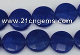 CCN244 15.5 inches 15mm faceted coin candy jade beads wholesale