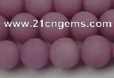 CCN2443 15.5 inches 8mm round matte candy jade beads wholesale