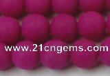 CCN2444 15.5 inches 8mm round matte candy jade beads wholesale