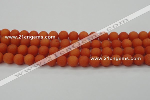 CCN2447 15.5 inches 8mm round matte candy jade beads wholesale