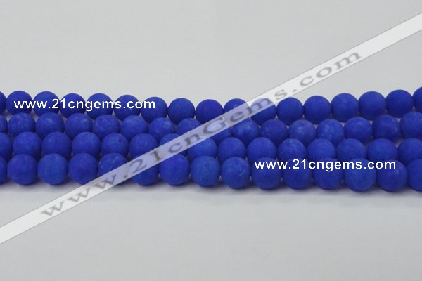 CCN2453 15.5 inches 8mm round matte candy jade beads wholesale