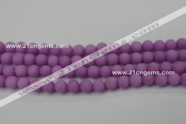 CCN2482 15.5 inches 12mm round matte candy jade beads wholesale