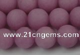 CCN2483 15.5 inches 12mm round matte candy jade beads wholesale