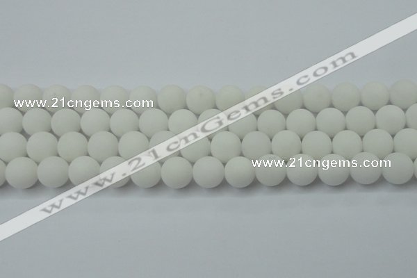 CCN2500 15.5 inches 14mm round matte candy jade beads wholesale