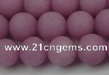 CCN2503 15.5 inches 14mm round matte candy jade beads wholesale
