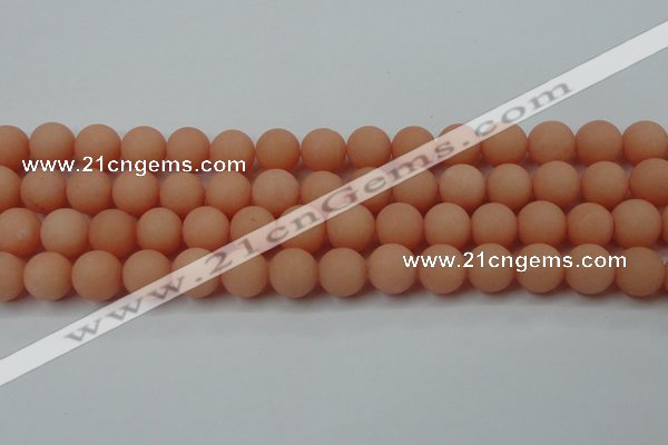 CCN2506 15.5 inches 14mm round matte candy jade beads wholesale