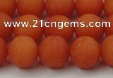 CCN2507 15.5 inches 14mm round matte candy jade beads wholesale