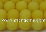 CCN2508 15.5 inches 14mm round matte candy jade beads wholesale