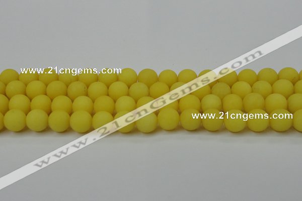 CCN2508 15.5 inches 14mm round matte candy jade beads wholesale