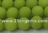 CCN2509 15.5 inches 14mm round matte candy jade beads wholesale