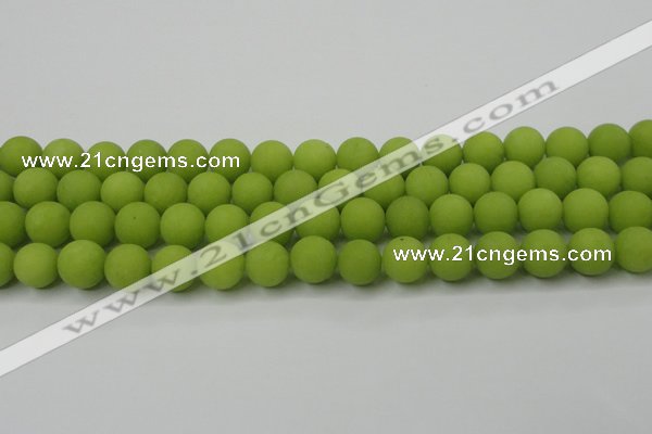 CCN2509 15.5 inches 14mm round matte candy jade beads wholesale